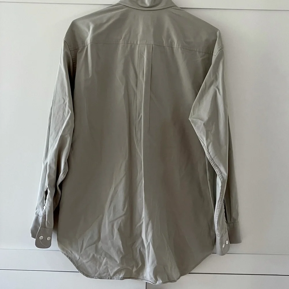Banana Republic Khaki Tan Button Collar Shirt, sz M
